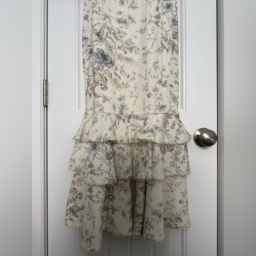 V. Chapman Floral Cream Midi Dress - Picture 6 of 12